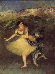 Edgar Degas Harlequin and Colombine Norge oil painting art